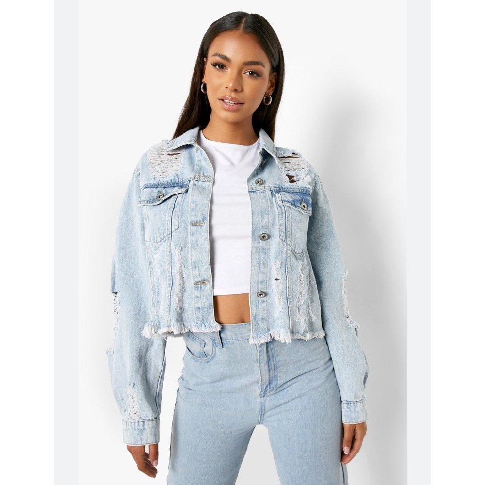 GIANFRANCO FERRE DISTRESSED EFFECT JACKET SIZE M/L NEW